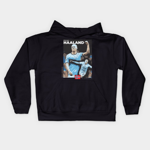 Haaland - Street Art - Soccer Icons Kids Hoodie by MIST3R